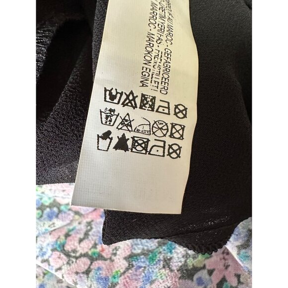 Zara Ditsy Floral Puff Sleeve Midi Dress XS Pink Purple Cottage Romantic - Picture 13 of 13